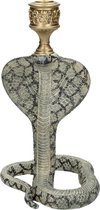 Kandelaren - Candle Stick Snake Polyresin Grey 14x14x24cm