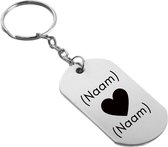 Gepersonaliseerde sleutelhanger met hartje | Geschenk | Cadeau| Valentijn | Sleutelhanger | Namen|