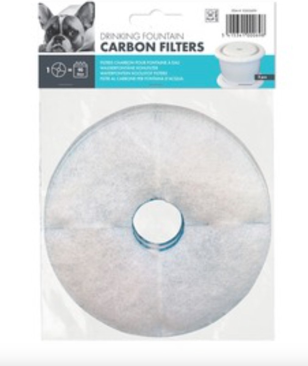 M-Pets - Vervangfilter Drinkfontein - Water Fontein Carbon Filter - 2 stuks