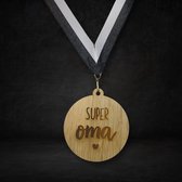Medaille - Oma - Cadeau - Prijs - Trofee - Hout - Bamboe - Liefste - moederdag