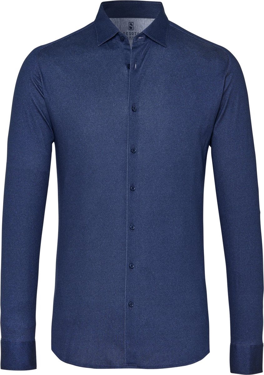 Desoto - Overhemd Donkerblauw - Maat XXL - Slim-fit