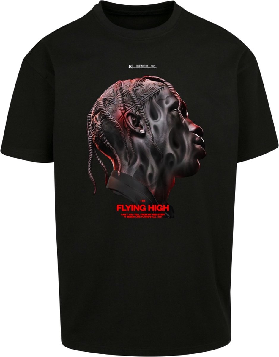 Mister Tee Flying High Oversize Heren T-shirt 3XL Zwart