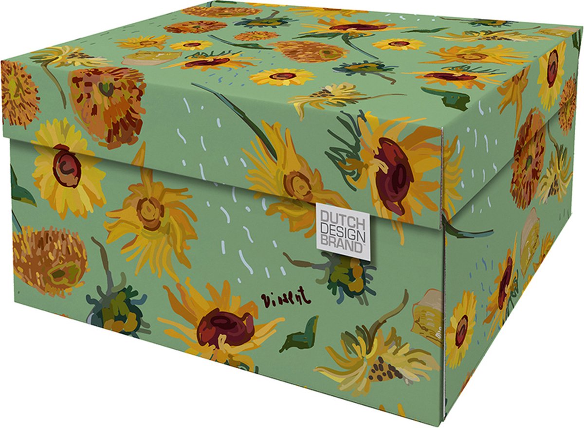 Dutch Design Brand - Dutch Design Storage Box - Opbergdoos - Sunflowers by Vinsent