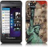 Cadorabo Hoesje geschikt voor Blackberry Z10 met NEW YORK - VRIJHEIDSBEELD opdruk - Hard Case Cover beschermhoes in trendy design