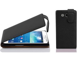 Cadorabo Hoesje geschikt voor Samsung Galaxy EXPRESS 2 in ZWARTE OXIDE - Beschermhoes in flip-design Case Cover van getextureerd imitatieleer