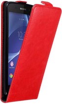 Cadorabo Hoesje geschikt voor Sony Xperia Z2 in APPEL ROOD - Beschermhoes in flip design Case Cover met magnetische sluiting