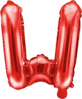 Folieballon letter W - 35cm rood
