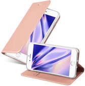 Cadorabo Hoesje geschikt voor Apple iPhone 7 PLUS / 7S PLUS / 8 PLUS in CLASSY ROSE GOUD - Beschermhoes met magnetische sluiting, standfunctie en kaartvakje Book Case Cover Etui
