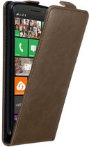 Cadorabo Hoesje geschikt voor Nokia Lumia 929 / 930 in KOFFIE BRUIN - Beschermhoes in flip design Case Cover met magnetische sluiting