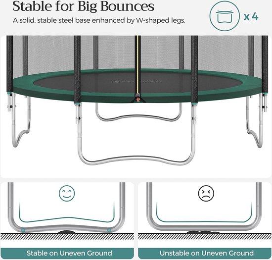 Housse De Protection Pour Trampoline Ultrasport - Ø 180-430cm - Anti-UV Et Intempéries - Avec Cordons De Fixation