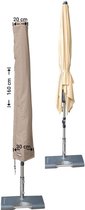 Raffles Covers Parasolhoes - Hoog: 160 cm - RUS160 - Waterdicht - Solution Dyed | UV-bestendig | Rits en stok | Trekkoord - Parasolhoes voor staande parasol