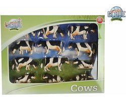 Paasartikelen - Kids Globe Koeien Zwart/wit Liggend En Staand 12stuks 1:32