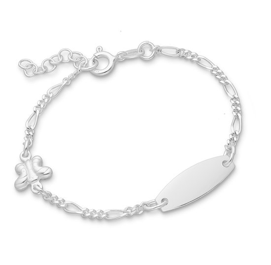 Joie|S - Bracelet en argent - bracelet à graver pour enfant - plaque 7 mm -  maillon... | bol