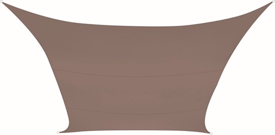 Perel Schaduwdoek, waterafstotend, 5 x 5 m, 160 g/m², polyester, vierkant, taupe