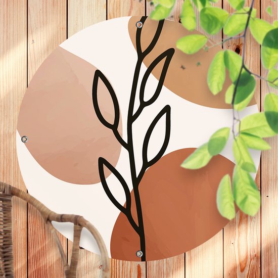 Ronde Tuinposter Illustrated Leaves