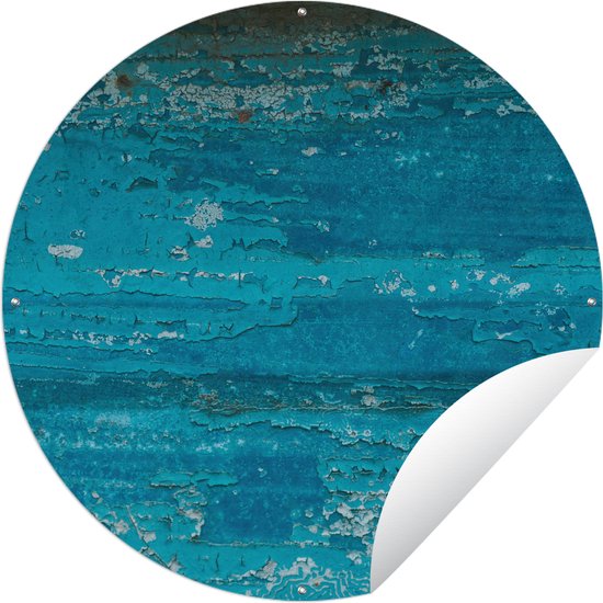 Garden Circle Rouille - Wit - Blauw - 60x60 cm - Affiche de Jardin Ronde - Extérieur