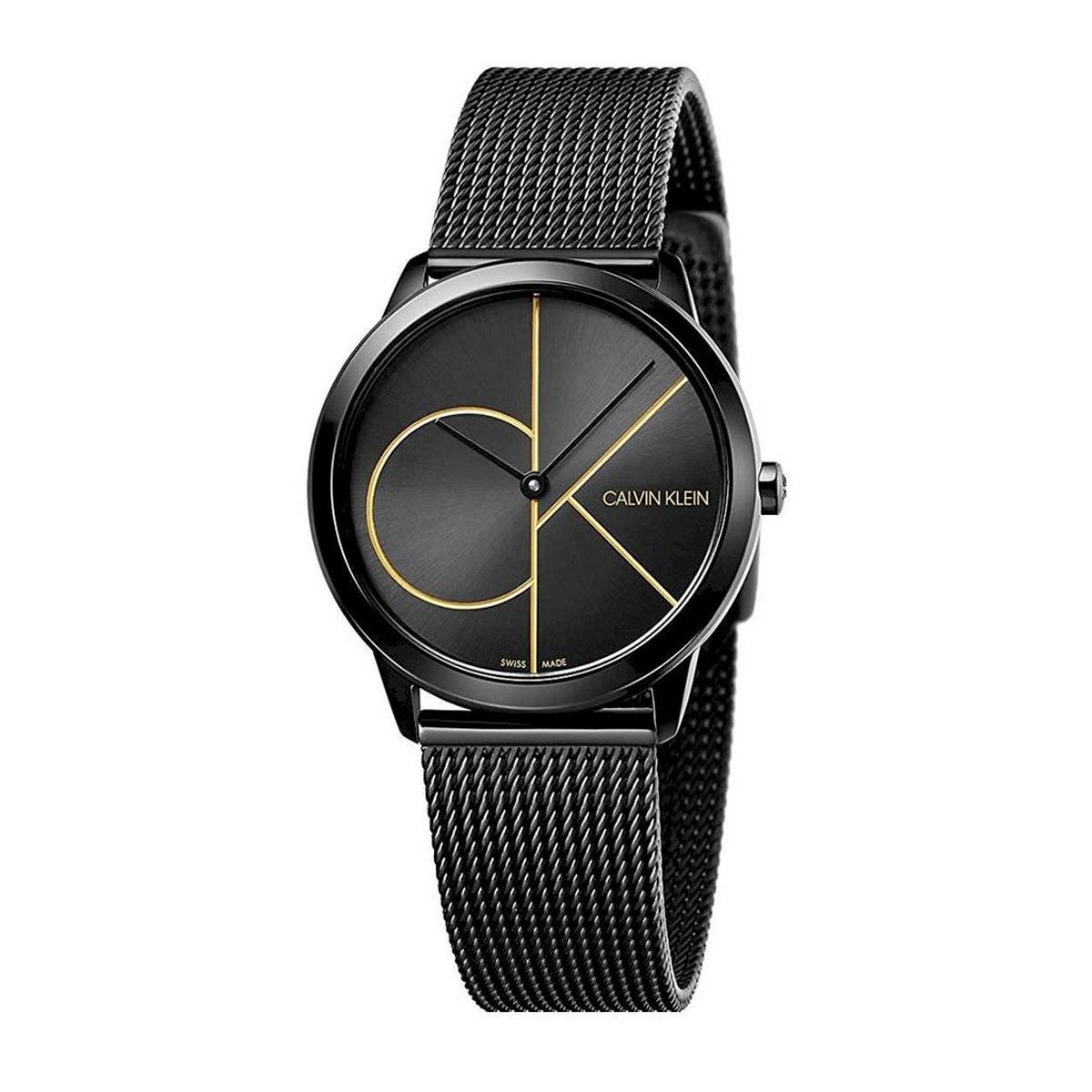 Calvin Klein K3M224X1 horloge vrouw - Roestvrij Staal - zwart