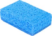 Viscose sanitairspons blauw met schuurvlies 106x68x30 mm
