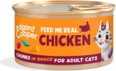 Edgard&Cooper Adult Chuncks 85 g - Nourriture pour chat - Kip