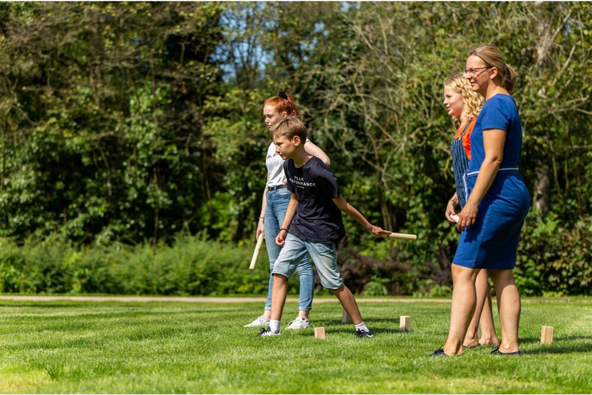 Outdoor Play Kubb spel XL -  Speelgoed - Extra grote uitvoering - Geleverd met draagzak - Inclusief spelregels — afbeelding 8