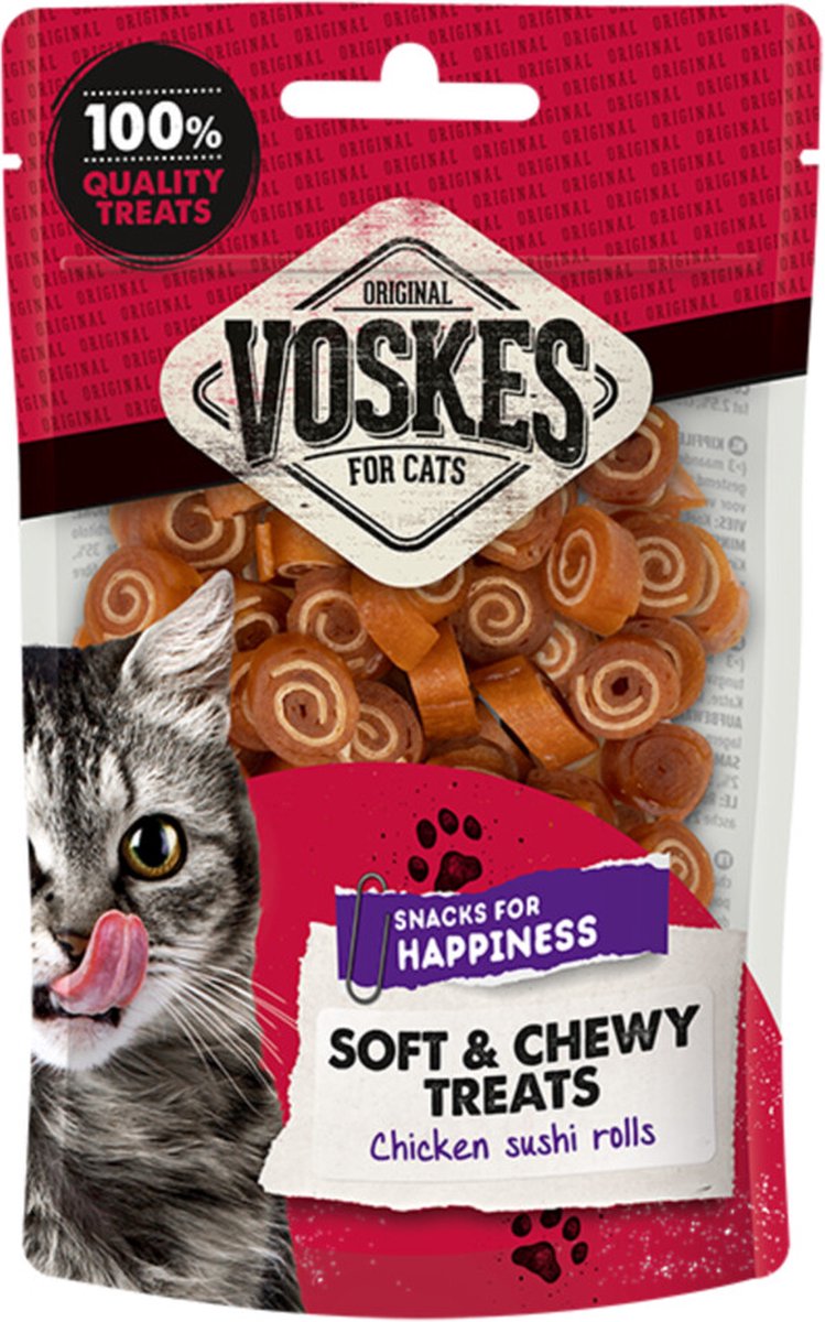 Voskes Sushi Rolls Kip 60 gr