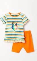 Woody pyjama baby meisjes - multicolor gestreept - toekan - 231-3-TUN-S/908 - maat 68