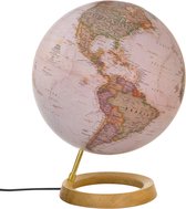 Globe terrestre National Geographic, version néon exécutif avec base en chêne foncé, diamètre 30 cm., Néerlandais
