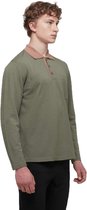 WB Comfy Polo Shirt Long Sleeve Khaki - L