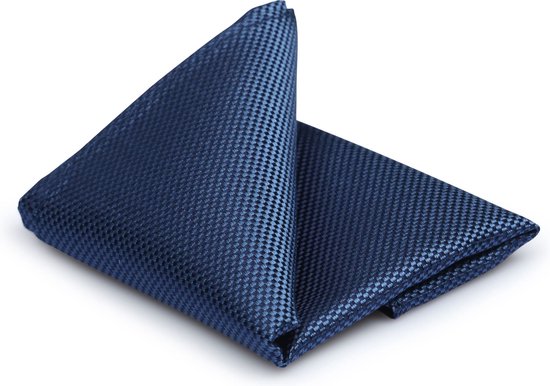 Zijde Pochet Denim Blauw - Suitable - Pochette – Heren - Unisex - 25x25 cm - Zijde 100 | Geschenkverpakking