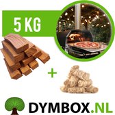 5KG Pizzahout Beuk 3x11cm muli-fuel model pizzaoven pizza hout incl. aanmaakwokkels | Dymbox | o.a. Ooni Karu pizza oven