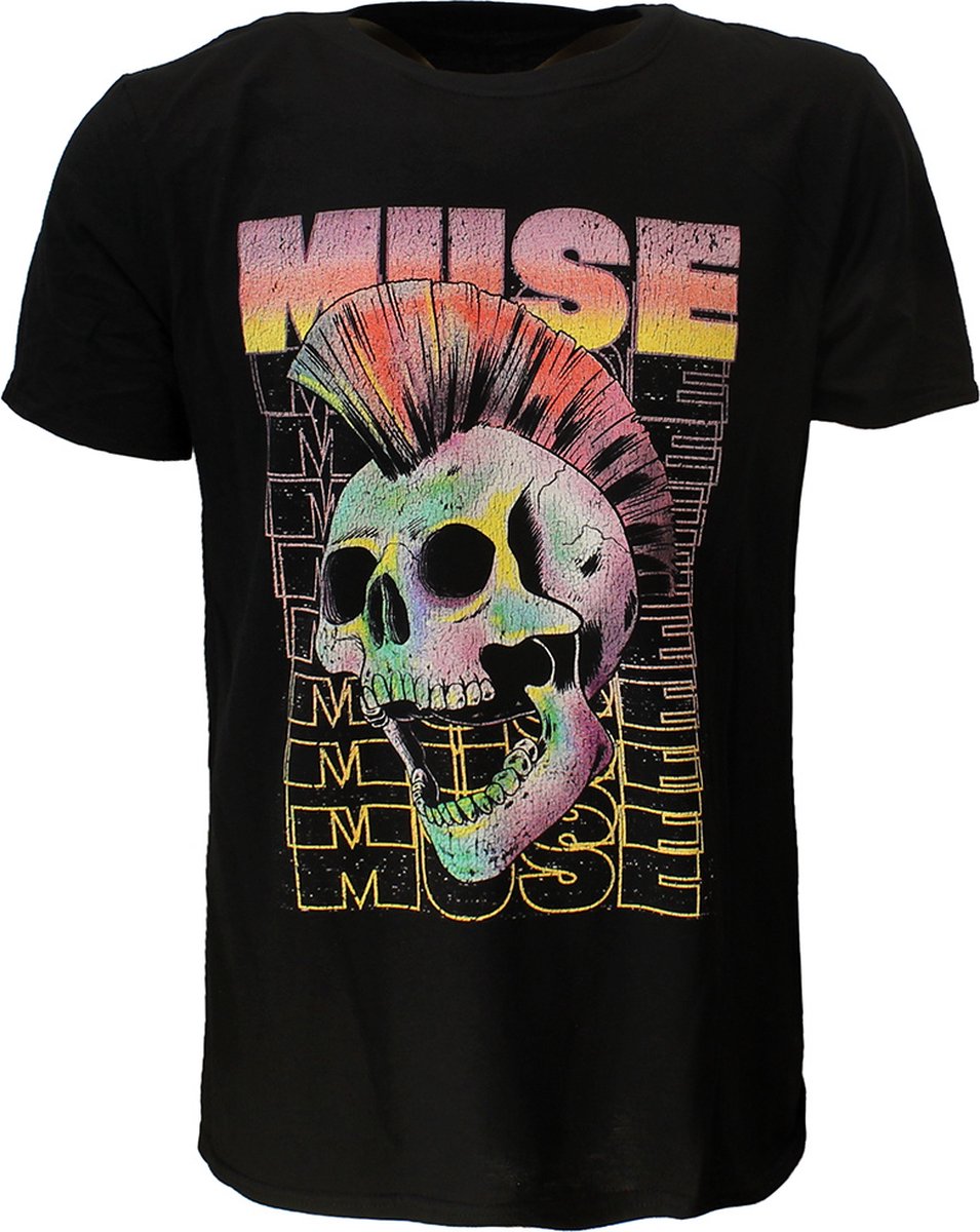 Muse Mohawk Skull T-Shirt - Officiële Merchandise - M