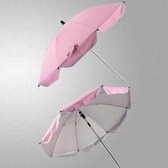 Verstelbare Laciness-paraplu voor golfkarretjes, kinderwagens / kinderwagens en rolstoelen om bescherming te bieden tegen regen en de zon (roze)