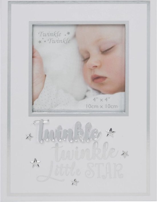 Fotolijst baby wit met zilver twinkle twinkle little star