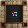 Afbeelding van het spelletje Shut The Box - Retro - Donker Hout - Inclusief dobbelstenen - Houten Spel - Dobbelspel - Drankspel - Rekenspel