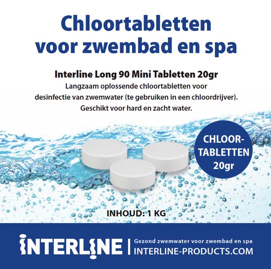 Interline Chloortabletten - 1 kg (20 Gram) - Interline