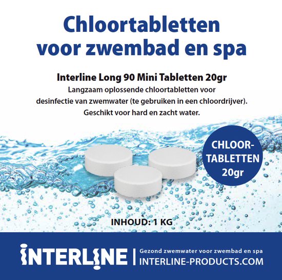 Interline Chloortabletten - 1 kg (20 Gram)