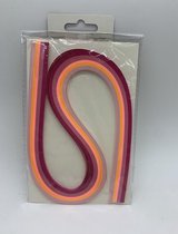 Quilling papier Licht Roze 5 kleurig - hobbypapier - 5mm dik en 54cm lang