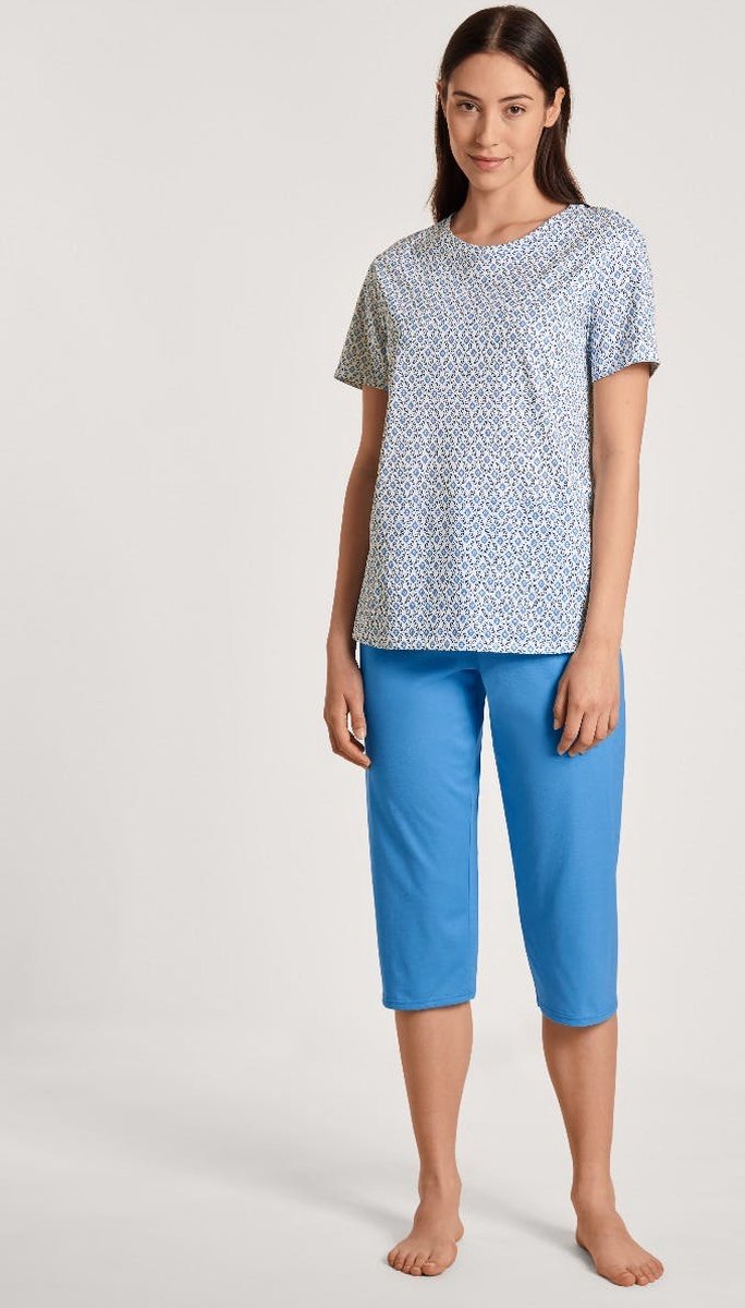 Calida Pyjama 3/4 broek 'Blue' Katoen 40-42