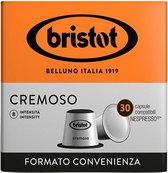Bristot Cremoso Capsules de Café compostables Compatible Nespesso© - 30 pcs