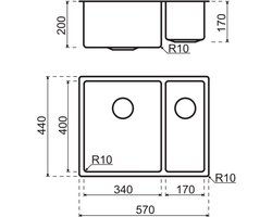 Lanesto Destra 051 Inleg spoelbak links