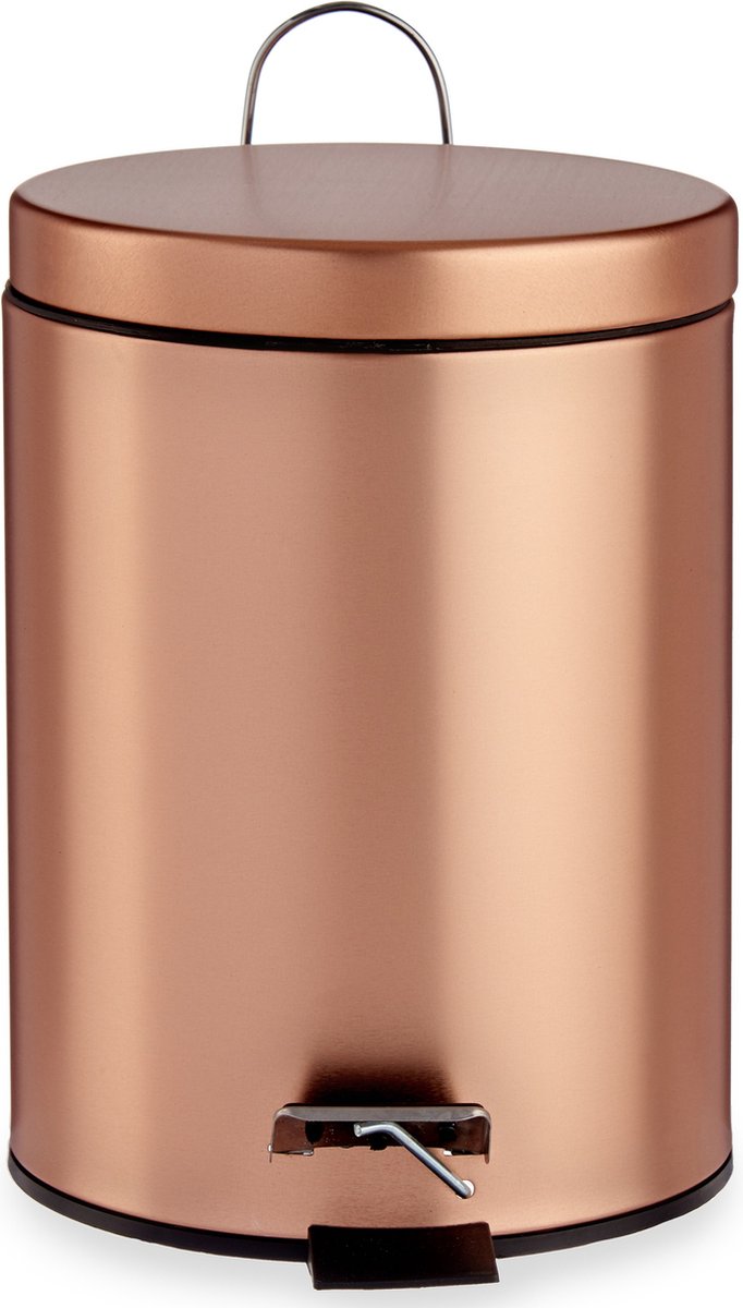 Goedkoopste Berilo Pedaalemmer - koperkleurig 3 l - H28 cm - prullenbak