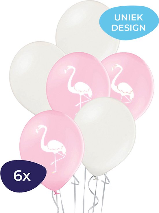 Flamingo Ballonnen - Bedrukte Ballonnen - 6 Stuks
