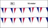 6x Vlaggenlijn Frankrijk 10 meter - Landen EK WK Frans festival thema feest fun