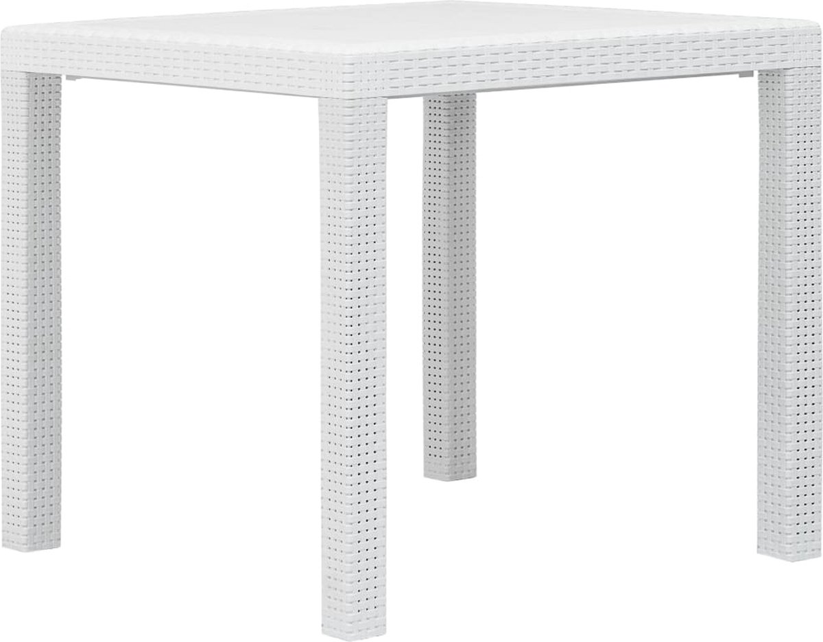 Table de jardin Marron 79x79x72 cm Plastique Aspect de rotin