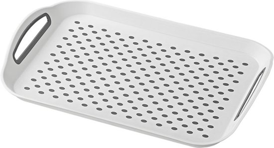 Foto: Proplus handig dienblad anti slip kunststof 39 5 x 28 5 cm wit