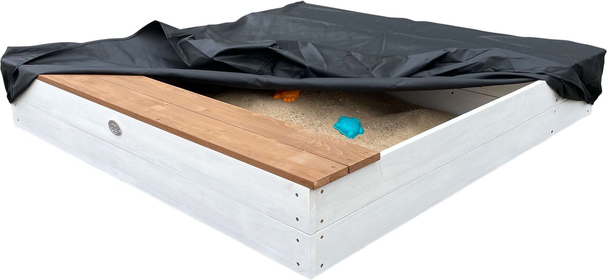 AXI Evy Zandbak met waterbakken en opbergruimte Wit/bruin - Inclusief accessoireset — afbeelding 3
