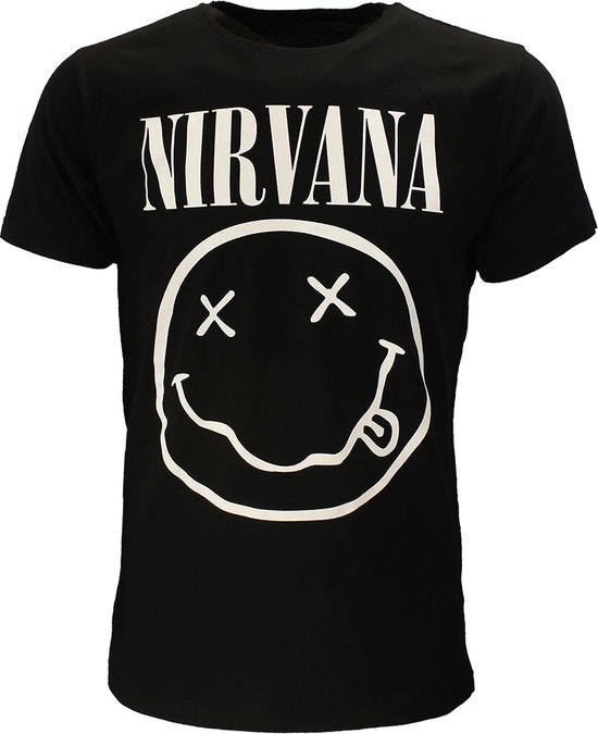Nirvana White Smiley T-Shirt - Officiële Merchandise