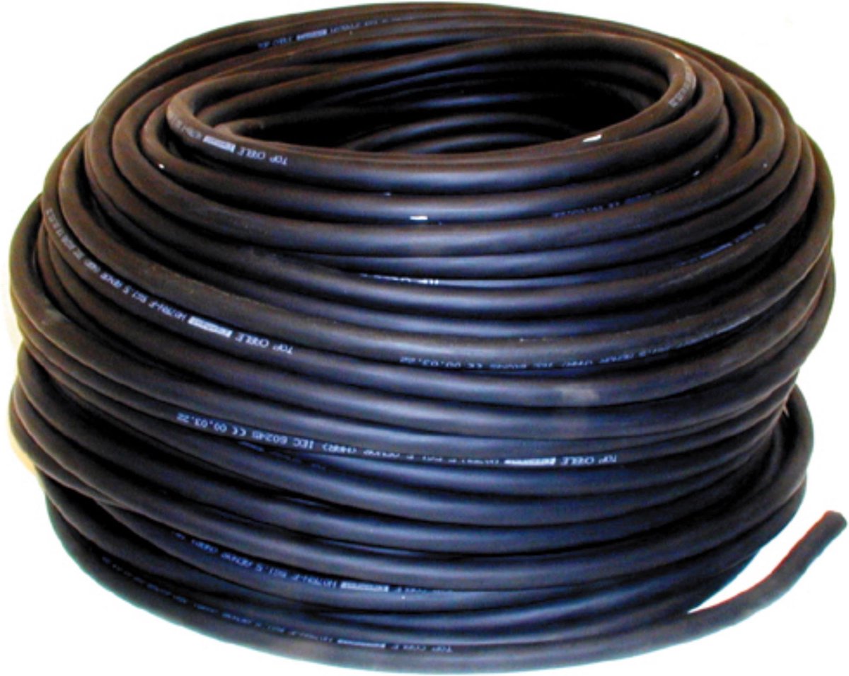 Benson Stroomkabel - Neopreen - KEMA gekeurd - 4 x 2.5 mm - 100 meter - Zwart