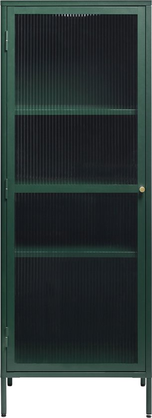 Vitrinekast Metaal Groen - 4 Planken - 58cm - Kast Bronco - Giga Living