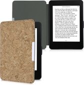 kwmobile Étui en liège compatible avec Amazon Kindle Paperwhite - Étui de protection à rabat pour liseuse - Marron clair